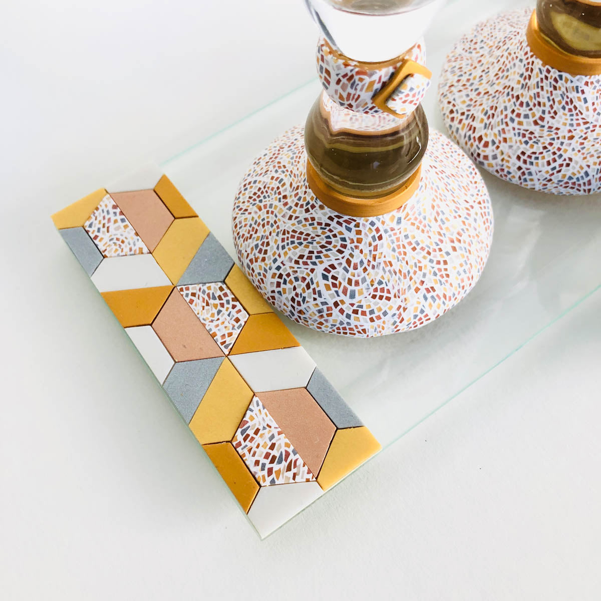 Shabbat Candlestick Holder & Matchbox, Handmade, Judaica, Personalized, Shabbat Candle holders, Gold
