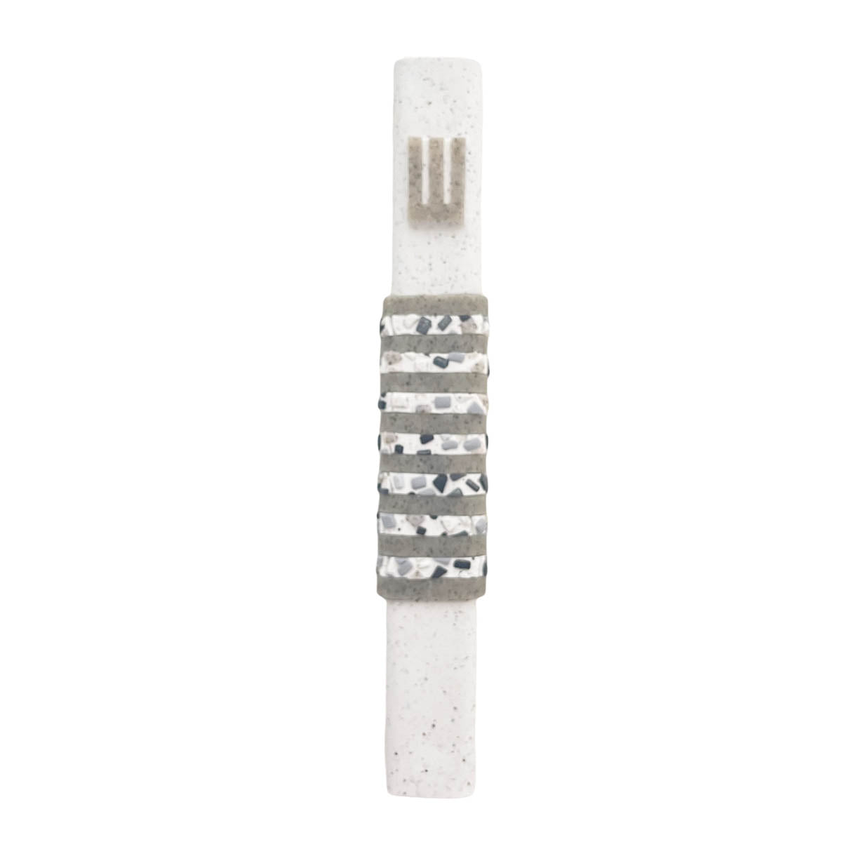 Modern mosaic stripes Mezuzah case, Granite, Handmade, Judaica Gift, Bar Mitzvah Gif, Jewish Wedding Gift, New Home Gift, Polymer clay