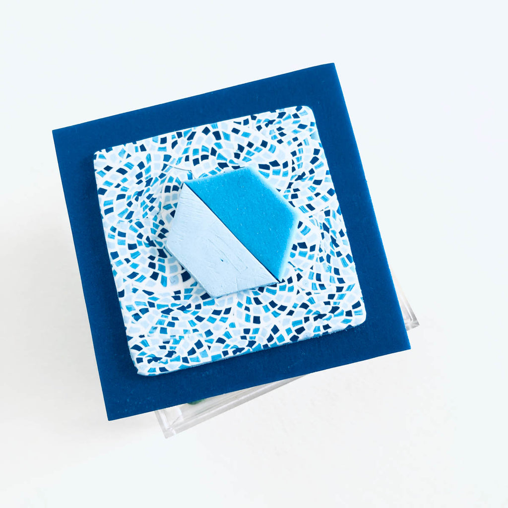 Shabbat Candlestick Holder & Matchbox, Handmade, Judaica, Personalized, Shabbat Candle holders, Blue