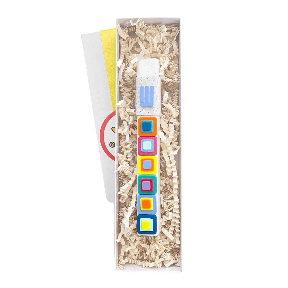 Modern Mezuzah case, 12 Tribes, Rainbow, Handmade, Judaica Gift, Housewarming Gift, Jewish Wedding Gift, New Home Gift, Polymer clay