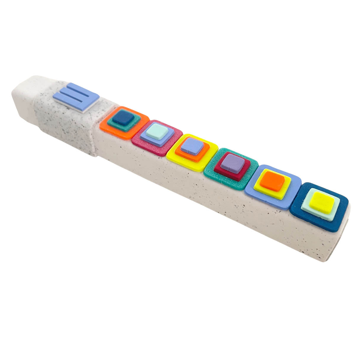 Modern Mezuzah case, 12 Tribes, Rainbow, Handmade, Judaica Gift, Housewarming Gift, Jewish Wedding Gift, New Home Gift, Polymer clay